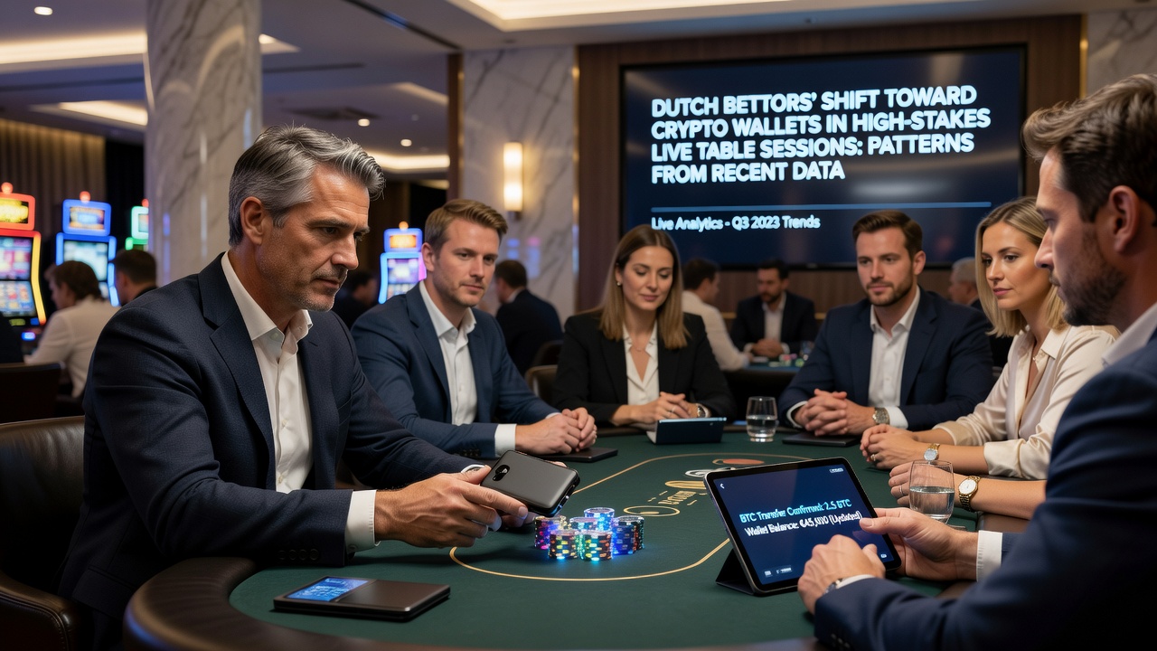 Infographic met regionale spreiding van crypto adoptie onder Nederlandse bettors in live casino sessies