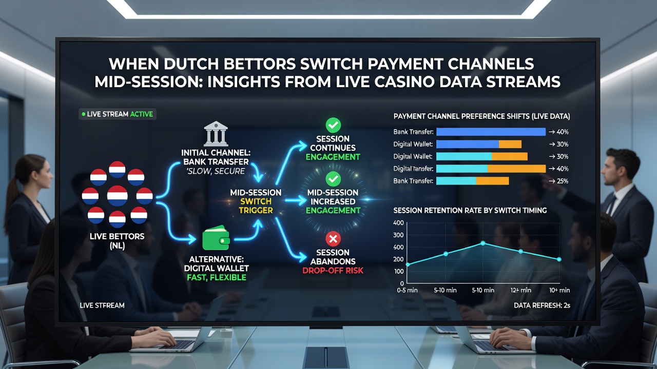 Grafiek met sessie data over betalingsgedrag in Nederlandse live casinos